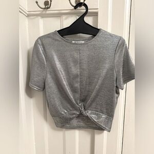 Metallic S Zara crop top!